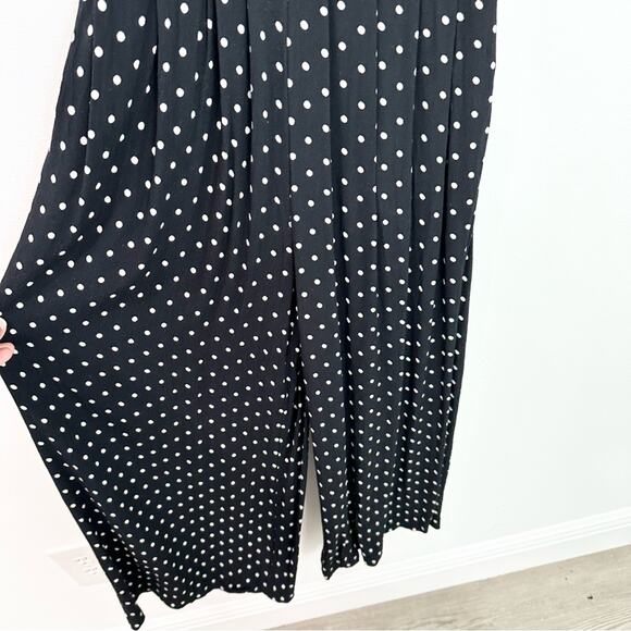 Madewell Polka Dot Wide Leg Jumpsuit Black Size 00 - Picture 6 of 7